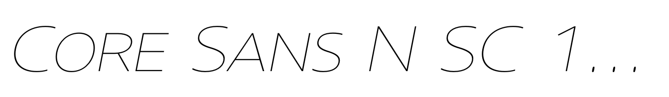 Core Sans N SC 13 Exp Thin Italic
